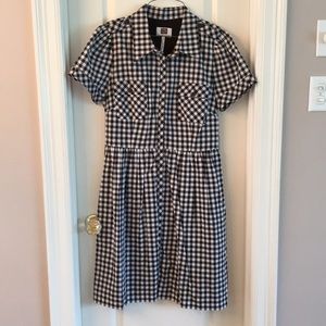 Checked shirt dress